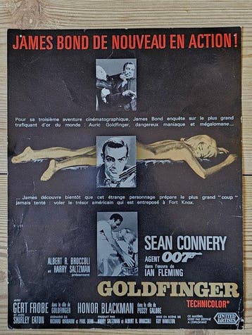 Goldfinger - Original French cinema lobby card of Goldfinger, Nieuw