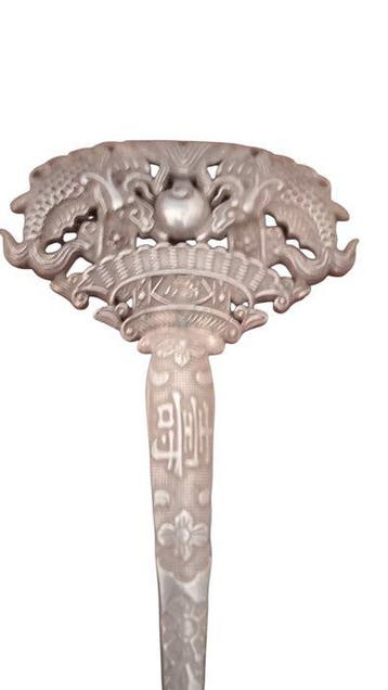 Zilver - Broche - Zilveren speld uit de Qing-dynastie
