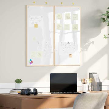 vidaXL Bulletinbord 80 x 80 x 1.4 cm Massief grenenhout Wit, Verzenden, Nieuw in verpakking