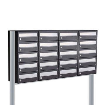 Brievenbusunit Hive set vrijstaand 4-breed, 5-hoog - zwart, Verzenden, Nieuw