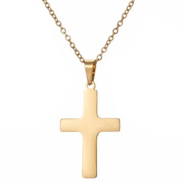 Fako Bijoux - Ketting Met Kruisje - Stainless Steel - RVS -, Verzenden, Nieuw