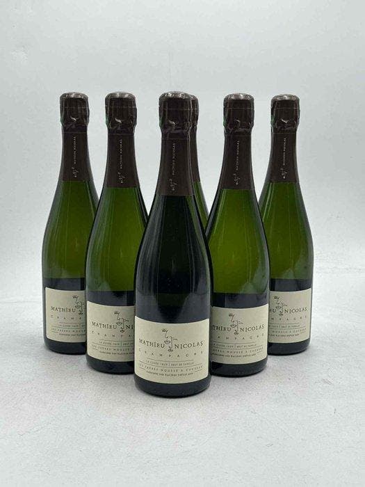 Mathieu Nicolas, La cuvée 1629 - Champagne Brut - 6 Flessen, Verzamelen, Wijnen