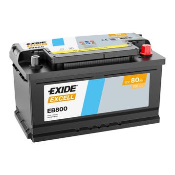 Exide Excell accu | EB800 | 12V 80Ah, Ophalen of Verzenden, Nieuw