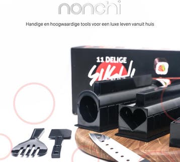 Nonchi XXL Sushi Maker - Complete Sushi Set - 13-delig -, Ophalen of Verzenden, Zo goed als nieuw
