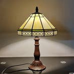 Tiffany Stijl Tafellamp 22 cm Glas met Bronzen Basis, Verzenden, Nieuw