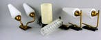 Wandkandelaar (6) - Messing, Glas, Antiek en Kunst, Antiek | Lampen