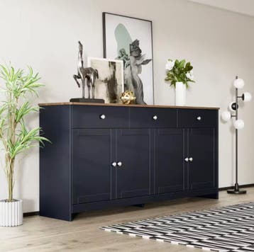 Nieuwe Dressoir Kast Houtnerf - Landelijke Stijl Design, Verzenden, Nieuw