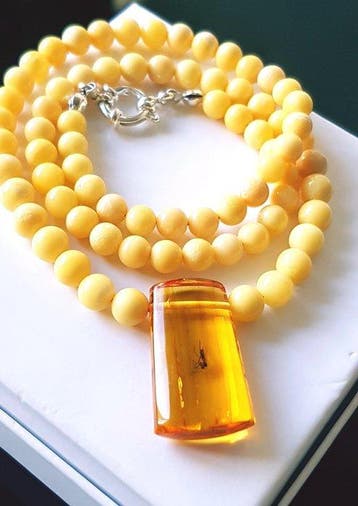 Amber Zeer zeldzame natuurlijke Baltische barnsteen ketting