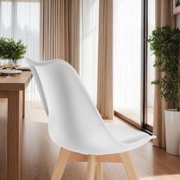 Eetkamerstoelen Frederikke - wit, Set van 6, Verzenden, Nieuw