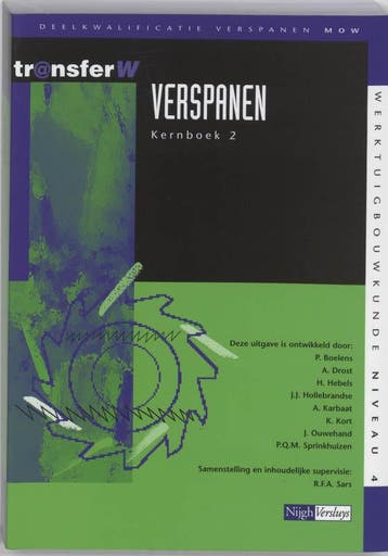 TransferW    Verspanen 2 Tekstboek 9789042532526, Boeken, Verzenden, Zo goed als nieuw