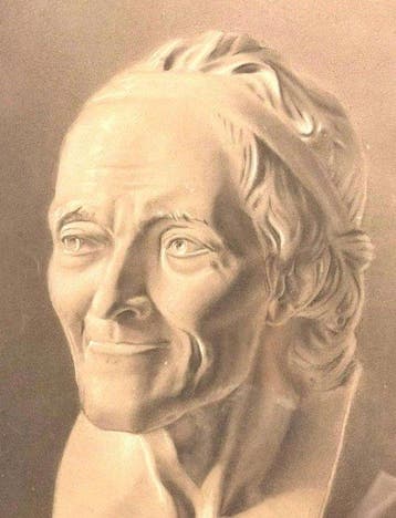 Jean-Antoine Houdon (1741-1828), Naar - Voltaire - No, Antiek en Kunst