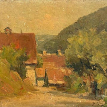 René Vogelweith (1881-1950) - Paysage alsacien (vendu sans, Antiek en Kunst