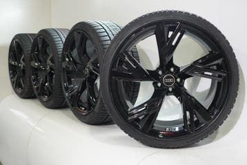 Audi RS6 22 inch velgen Continental Winterbanden Nieuw Origi, Gebruikt, Velg(en), Overige maten, Winterbanden