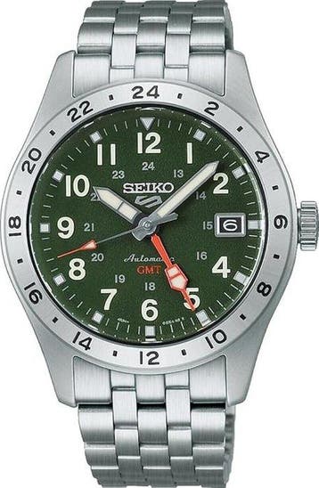 Seiko - 5 Sport GMT Automatic Green Dial - HDB001K11 - Heren, Nieuw