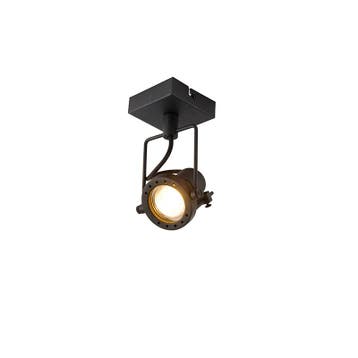 Industriële plafondspot zwart draai- en kantelbaar GU10, Huis en Inrichting, Lampen | Spots, Verzenden, Nieuw