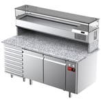Diamond Pizzawerkbank met Opzetkoelvitrine | Platinum Line |, Ophalen of Verzenden, Nieuw