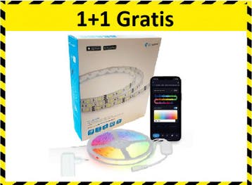 Etiger slimme LED strip RGB - IP65 -  5 meter 1+1 Gratis, Verzenden, Nieuw