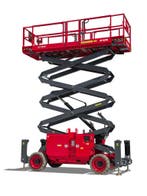 Magni elektrische Schaarhoogwerkers Ruw Terrein, vanaf:, Zakelijke goederen, Machines en Bouw | Liften, Steigers en Ladders, Verzenden