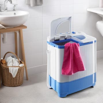 Mini wasmachine 4,5 kg met centrifuge 3,5 kg - wit, Verzenden, Nieuw