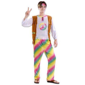 Hippie kostuum regenboog, Verzenden, Nieuw, Feestartikel