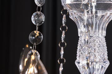 Kroonluchter DIAMONDS 15-armig transparant acryl - 1281, Ophalen of Verzenden, Nieuw