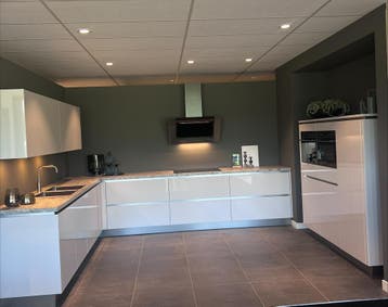 satijn hoogglans witte keuken Xclusiv, Ophalen of Verzenden, Nieuw, Hoogglans of Gelakt