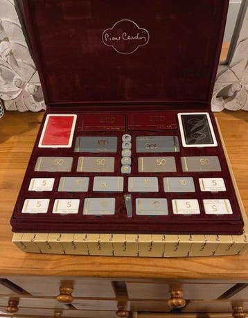 Pokerset - RARE & NEW Vintage Poker Set - Cardin - Cards -