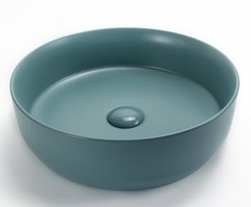 Gekleurde ronde waskom mat mint groen, Verzenden, Nieuw