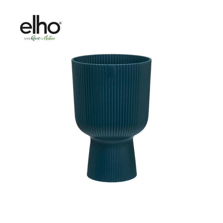 Green Bubble - Pot Elho Vibes Fold Coupe blauw D30xH45 - Ø, Tuin en Terras, Bloembakken en Plantenbakken, Nieuw, Ophalen of Verzenden