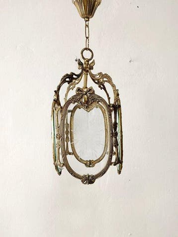 Lantaarn - Elegante hanglamp in Lodewijk XV-stijl - brons en
