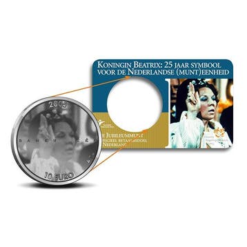 10 Euro 2005 Regeringsjubileum Beatrix UNC Coincard, Verzenden