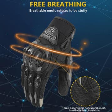 Ademende Motorhandschoenen Volledige Vinger - Anti-slip, Sli, Verzenden, Nieuw