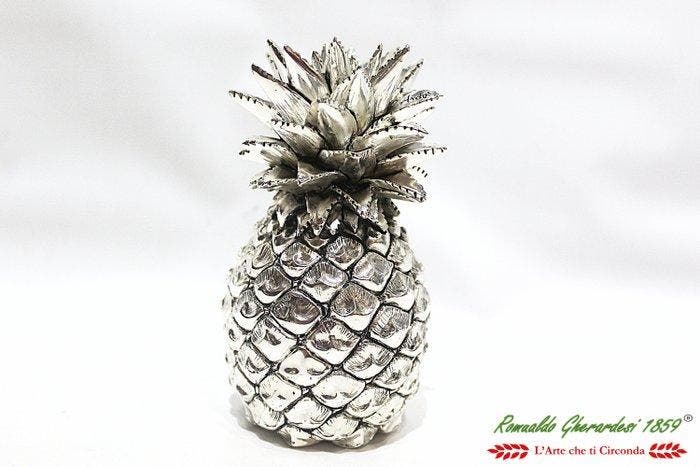 Ardè Argenteria in Lastra Argento 800 - sculptuur, Ananas -, Antiek en Kunst, Antiek | Goud en Zilver
