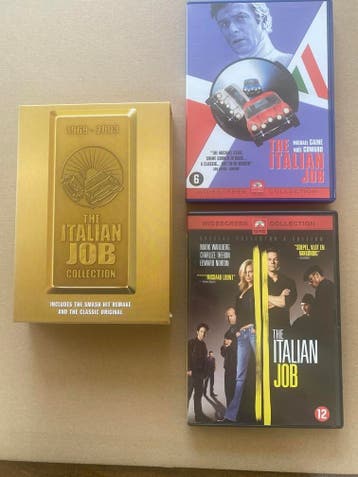 Box 2X The Italian Job - De klassieker 1969 -De Remake 2003, Vanaf 12 jaar, Verzenden, Zo goed als nieuw, Actie en Avontuur