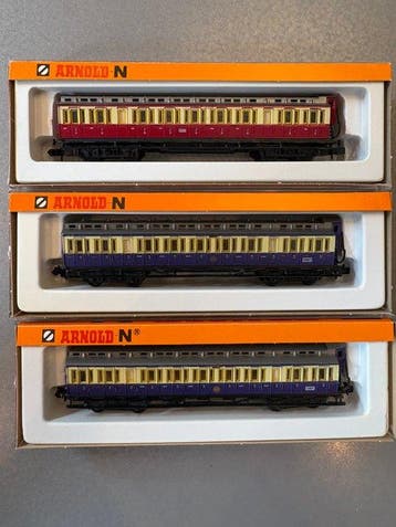 Arnold N - 3395, 3393, 3392 - Modeltrein personenwagonset, Nieuw