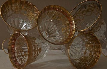 ISMIE LUX - Drinkservies - Luxe juwelenkelken van goud -