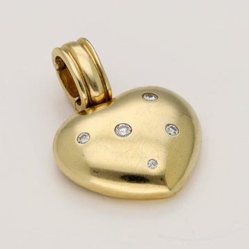 Hanger - 14 karaat Geel goud Diamant (Natuurlijk)