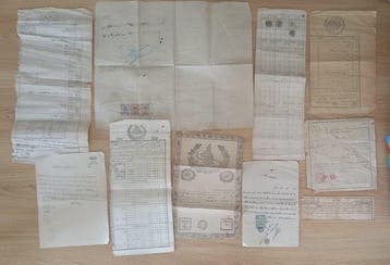 Voetenbank (10) - Papier - Ottomaanse documenten, Antiek en Kunst