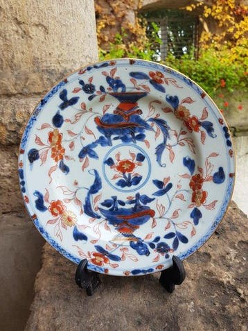 Zeldzaam Qing-dynastie Imari-exportporselein bord –, Antiek en Kunst