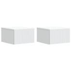 vidaXL Wandbeugel Bedkast 2 pcs Wit 33 x 34,5 x 20 cm, Minder dan 45 cm, Verzenden, Nieuw, Minder dan 55 cm