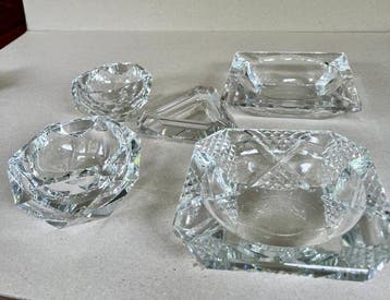 Val Saint Lambert - Asbak (5) - Crystal cut signed 5 pieces
