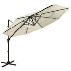 vidaXL Parasol 4-laags met aluminium paal 3x3 m zandkleurig, Tuin en Terras, Parasols, Verzenden, Nieuw, 3 tot 4 meter