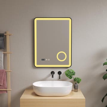 [pro.tec] Spiegel Pescara met LED verlichting 80x60x4 cm zwa, Huis en Inrichting, Woonaccessoires | Spiegels, Verzenden, Nieuw