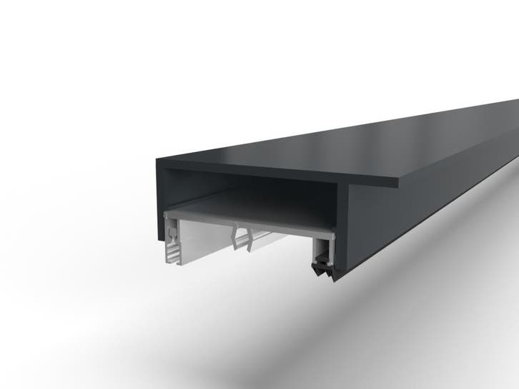 Profielset bovenzijde: klemprofiel met afdekkap en rubbers-1, Doe-het-zelf en Verbouw, Metalen, Nieuw, Ophalen of Verzenden