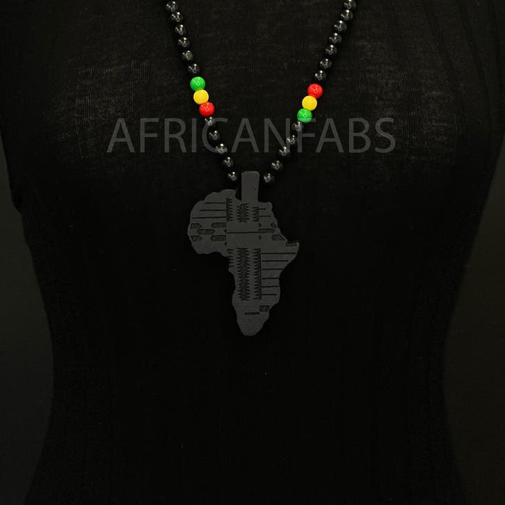 Houten kralen ketting / halsketting / hanger - Afrikaans con, Sieraden, Tassen en Uiterlijk, Kettingen, Nieuw, Ophalen of Verzenden