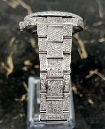 Rolex Datejust 41 - Grey - New  126300 - Iced Out - Diamonds, Staal, Polshorloge, Nieuw, Rolex
