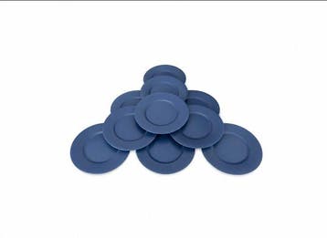 Gien - Bord (14) - ASSIETTE PRÉSENTATION BLEU SATINE -