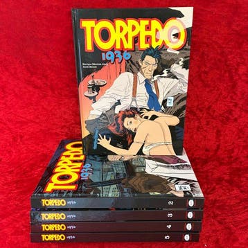 Torpedo 1 t/m 5 - Complete reeks HC - 5 Album - Eerste, Nieuw