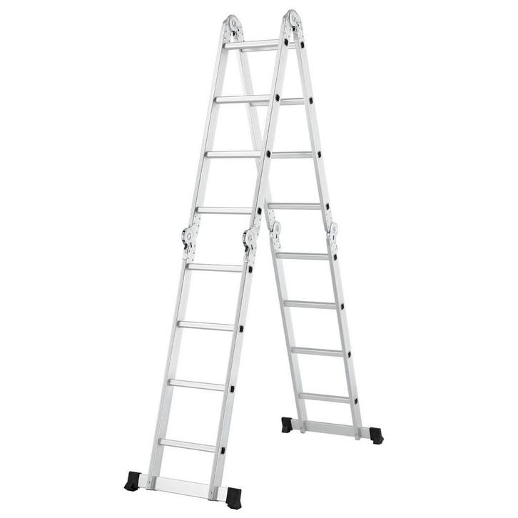 Multifunctionele vouwladder 6 in 1 - 4.7M - Inklapbaar, Doe-het-zelf en Verbouw, Ladders en Trappen, Nieuw, Verzenden