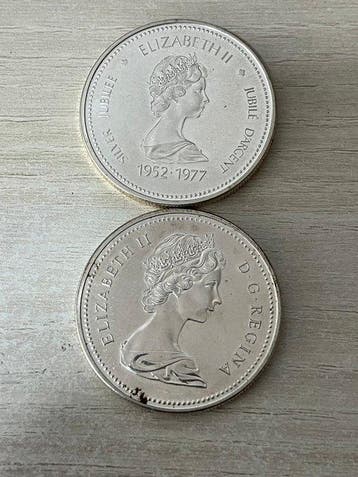 Canada. Elizabeth II. 1 Dollar 1976-1977 (2 coins) (Zonder